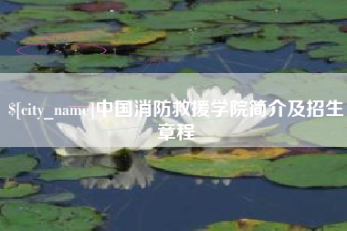 迁安市中国消防救援学院简介及招生章程