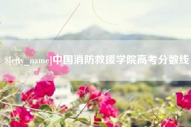 迁安市中国消防救援学院高考分数线