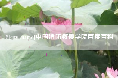 迁安市中国消防救援学院百度百科