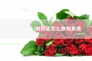 迁安市消防证怎么查询系统