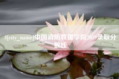 迁安市中国消防救援学院2019录取分数线