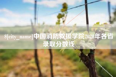 迁安市中国消防救援学院2020年各省录取分数线
