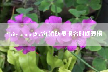 迁安市2025年消防员报名时间表格