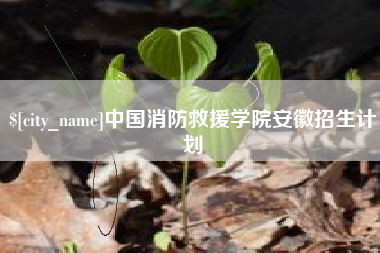 迁安市中国消防救援学院安徽招生计划