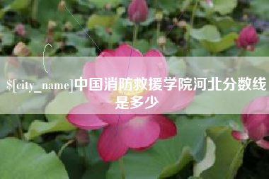 迁安市中国消防救援学院河北分数线是多少