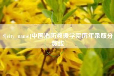 迁安市中国消防救援学院历年录取分数线