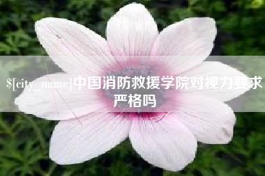 迁安市中国消防救援学院对视力要求严格吗
