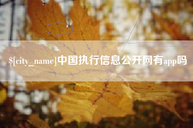 迁安市中国执行信息公开网有app吗