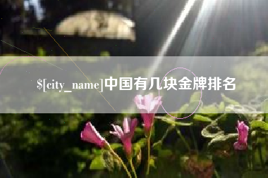 迁安市中国有几块金牌排名