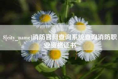 迁安市消防官网查询系统查询消防职业资格证书