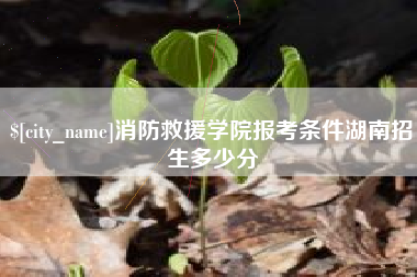 迁安市消防救援学院报考条件湖南招生多少分