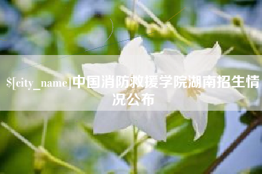 迁安市中国消防救援学院湖南招生情况公布