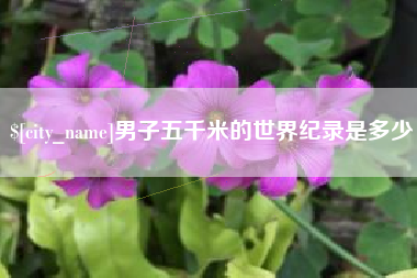 迁安市男子五千米的世界纪录是多少