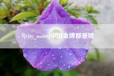迁安市中国金牌都是啥