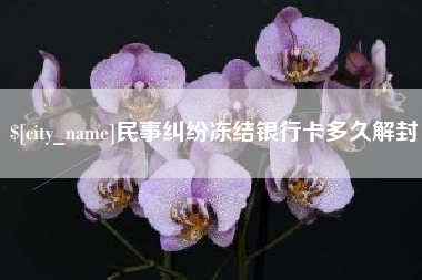 迁安市民事纠纷冻结银行卡多久解封