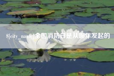 迁安市全国消防日是从哪年发起的