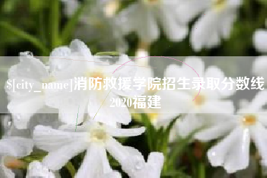 迁安市消防救援学院招生录取分数线2020福建