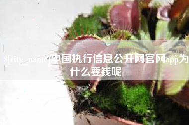 迁安市中国执行信息公开网官网app为什么要钱呢