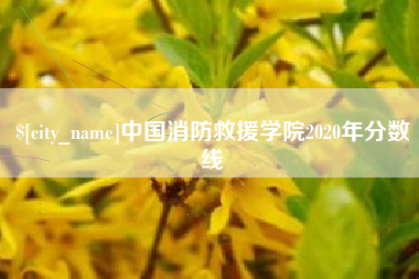 迁安市中国消防救援学院2020年分数线